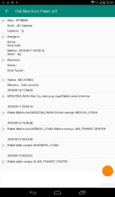 Cek Resi Paket JnT android App screenshot 1