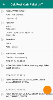 Cek Resi Paket JnT android App screenshot 4